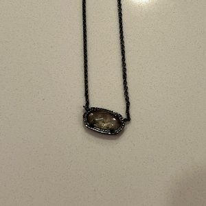 Kendra Scott Elisa Necklace in Gunmetal